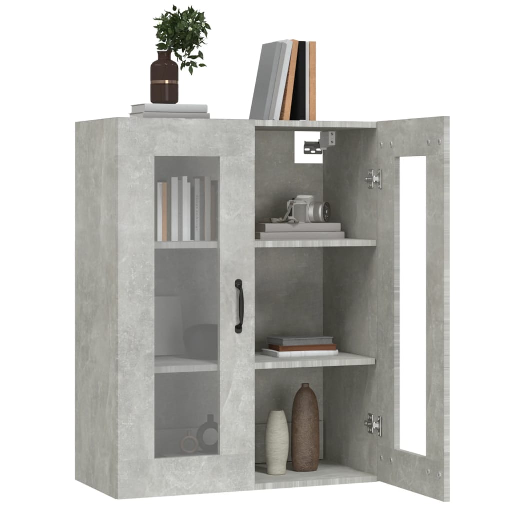 Hanging Wall Cabinet Concrete Grey 69.5x34x90 cm