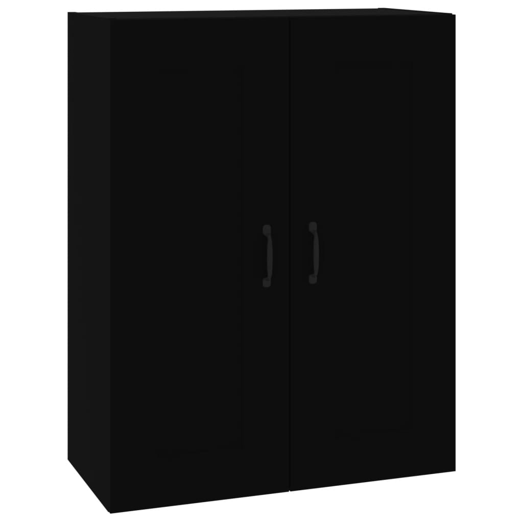 Hanging Wall Cabinet Black 69.5x32.5x90 cm