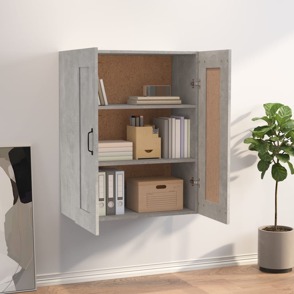 Hanging Wall Cabinet Concrete Grey 69.5x32.5x90 cm