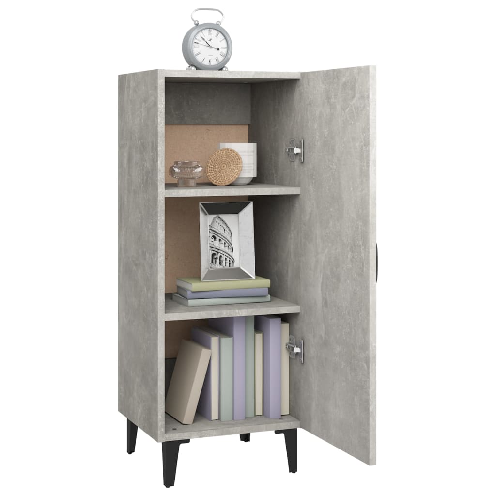 Sideboard Concrete Grey 34.5x34x90 cm Engineered Wood