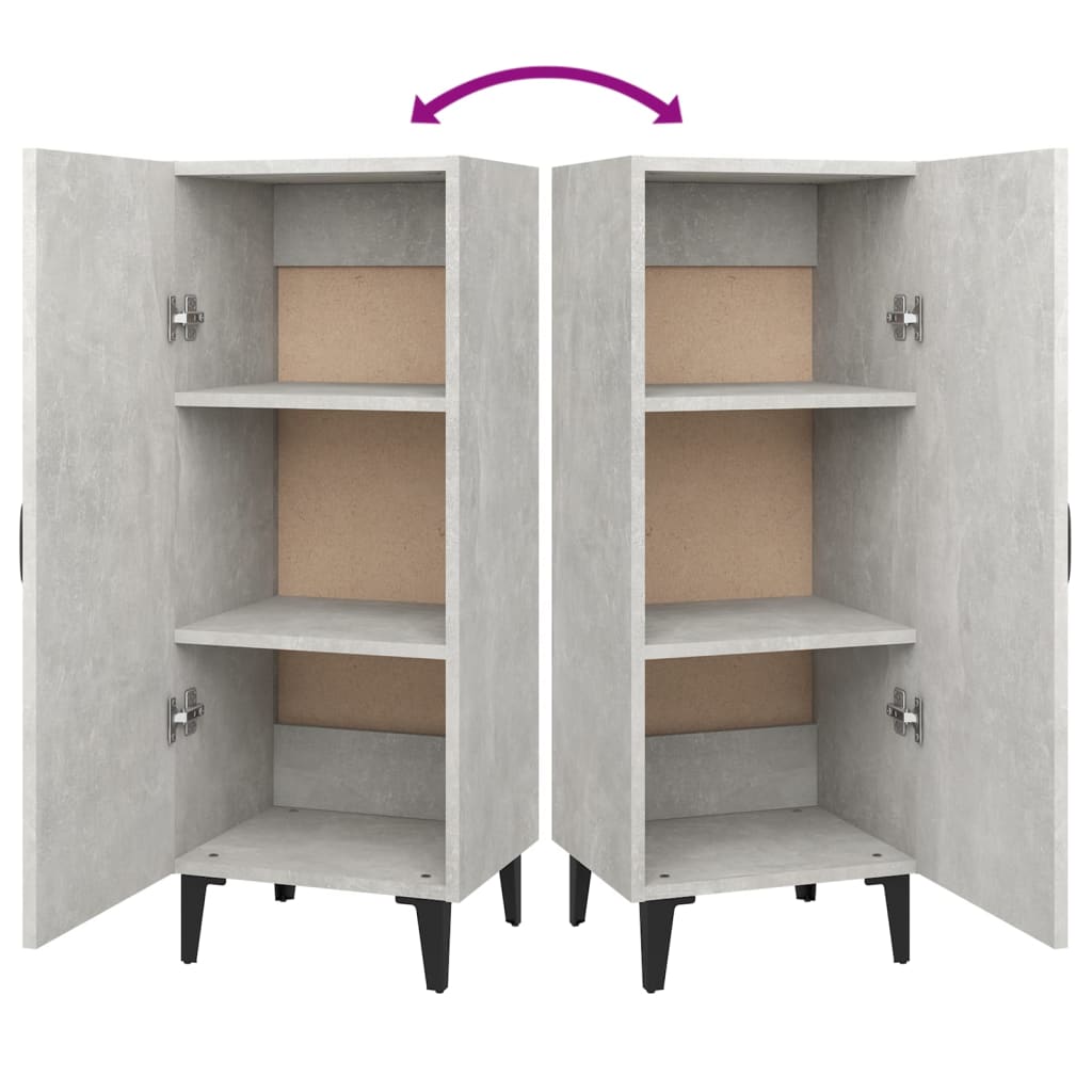 Sideboard Concrete Grey 34.5x34x90 cm Engineered Wood