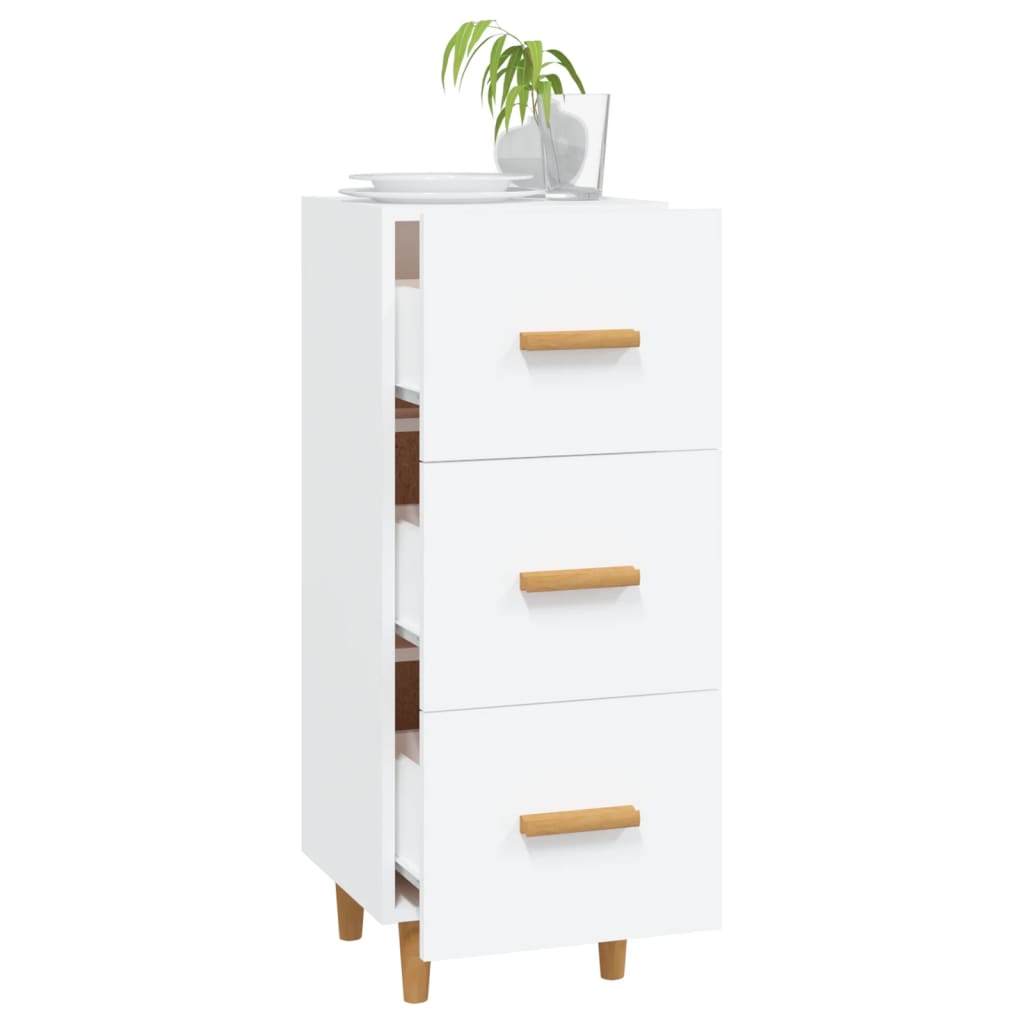 Sideboard White 34.5x34x90 cm Engineered Wood