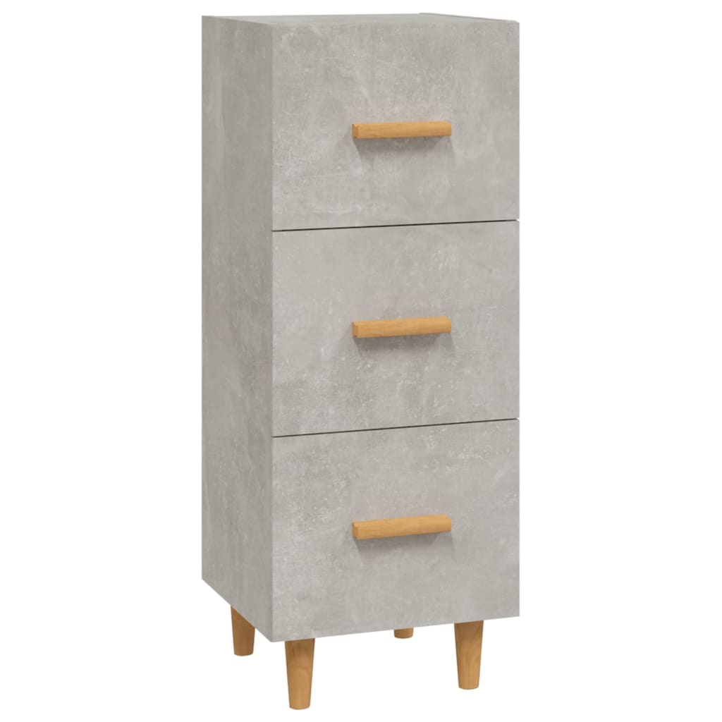 Sideboard Concrete Grey 34.5x34x90 cm Engineered Wood