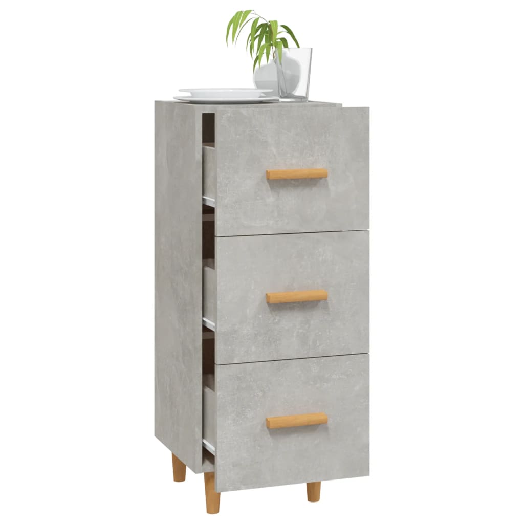 Sideboard Concrete Grey 34.5x34x90 cm Engineered Wood
