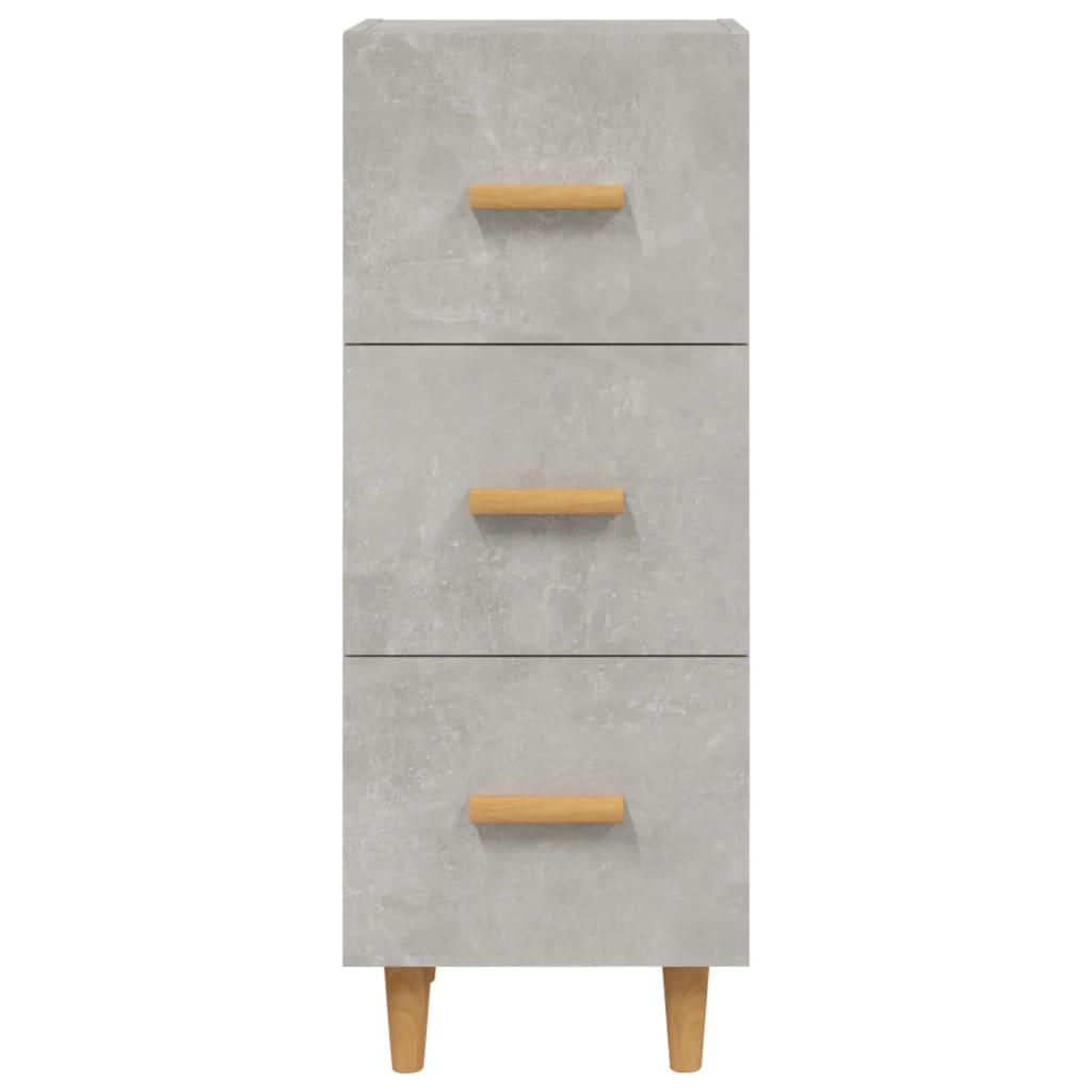 Sideboard Concrete Grey 34.5x34x90 cm Engineered Wood