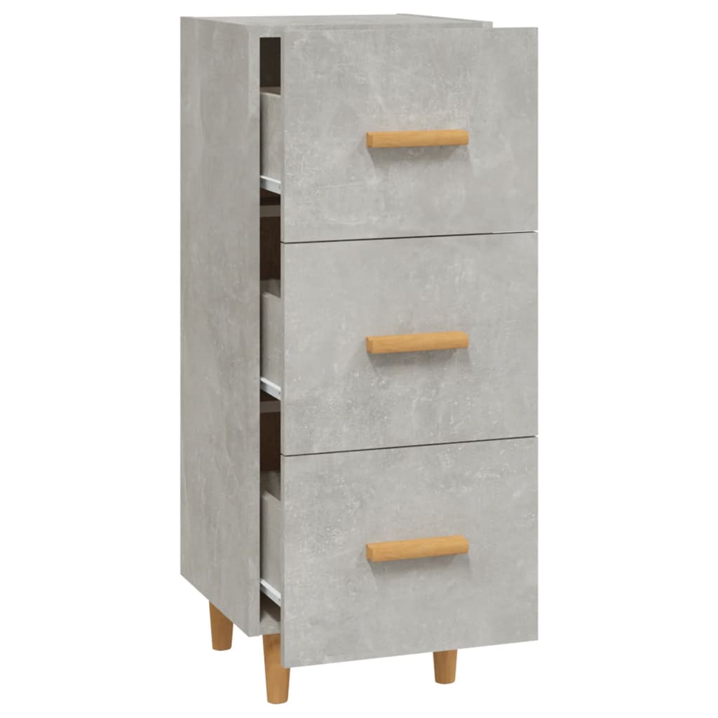 Sideboard Concrete Grey 34.5x34x90 cm Engineered Wood