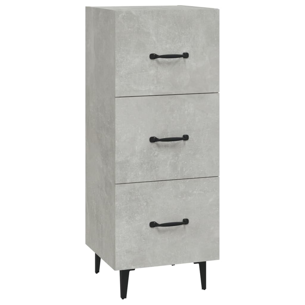 Sideboard Concrete Grey 34.5x34x90 cm Engineered Wood