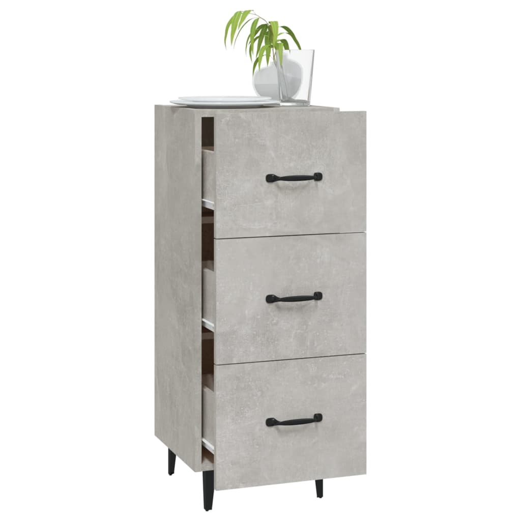 Sideboard Concrete Grey 34.5x34x90 cm Engineered Wood