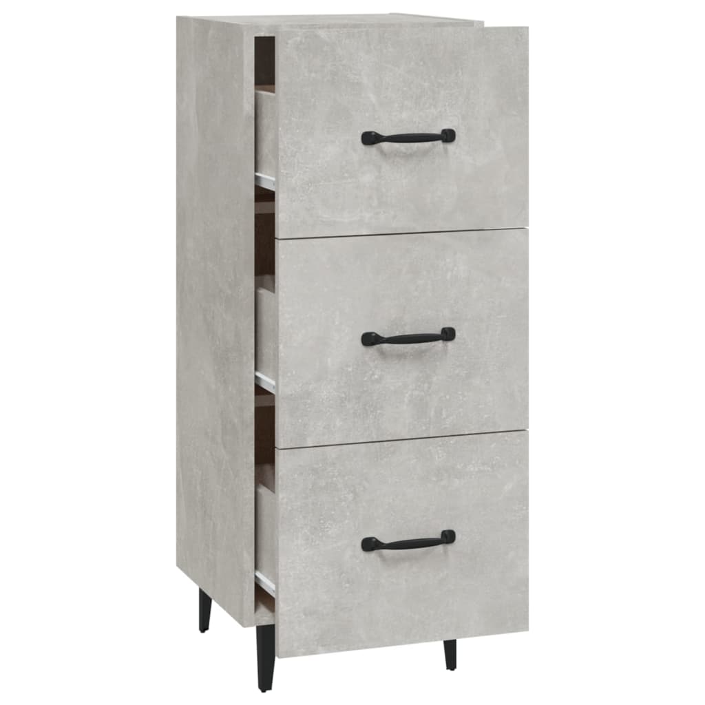 Sideboard Concrete Grey 34.5x34x90 cm Engineered Wood