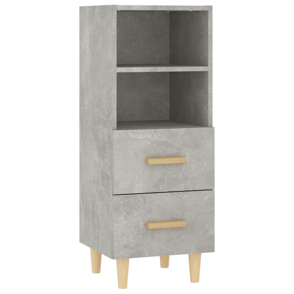 Sideboard Concrete Grey 34.5x34x90 cm Engineered Wood