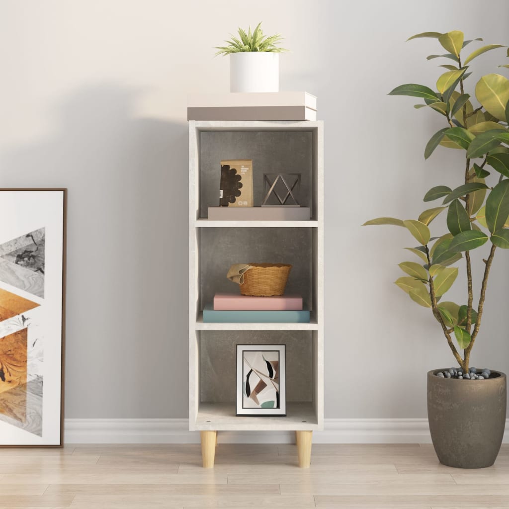 Sideboard Concrete Grey 34.5x32.5x90 cm Engineered Wood