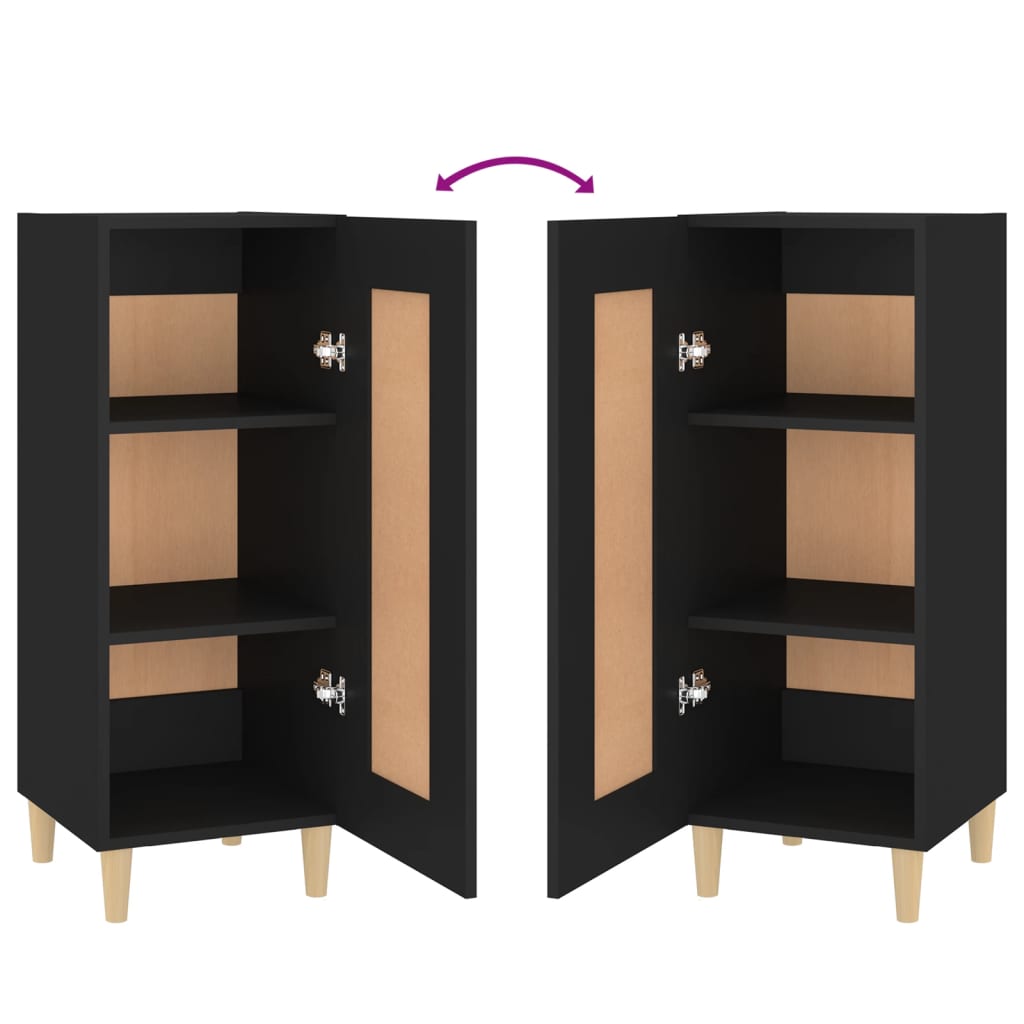 Sideboard Black 34.5x34x90 cm Engineered Wood