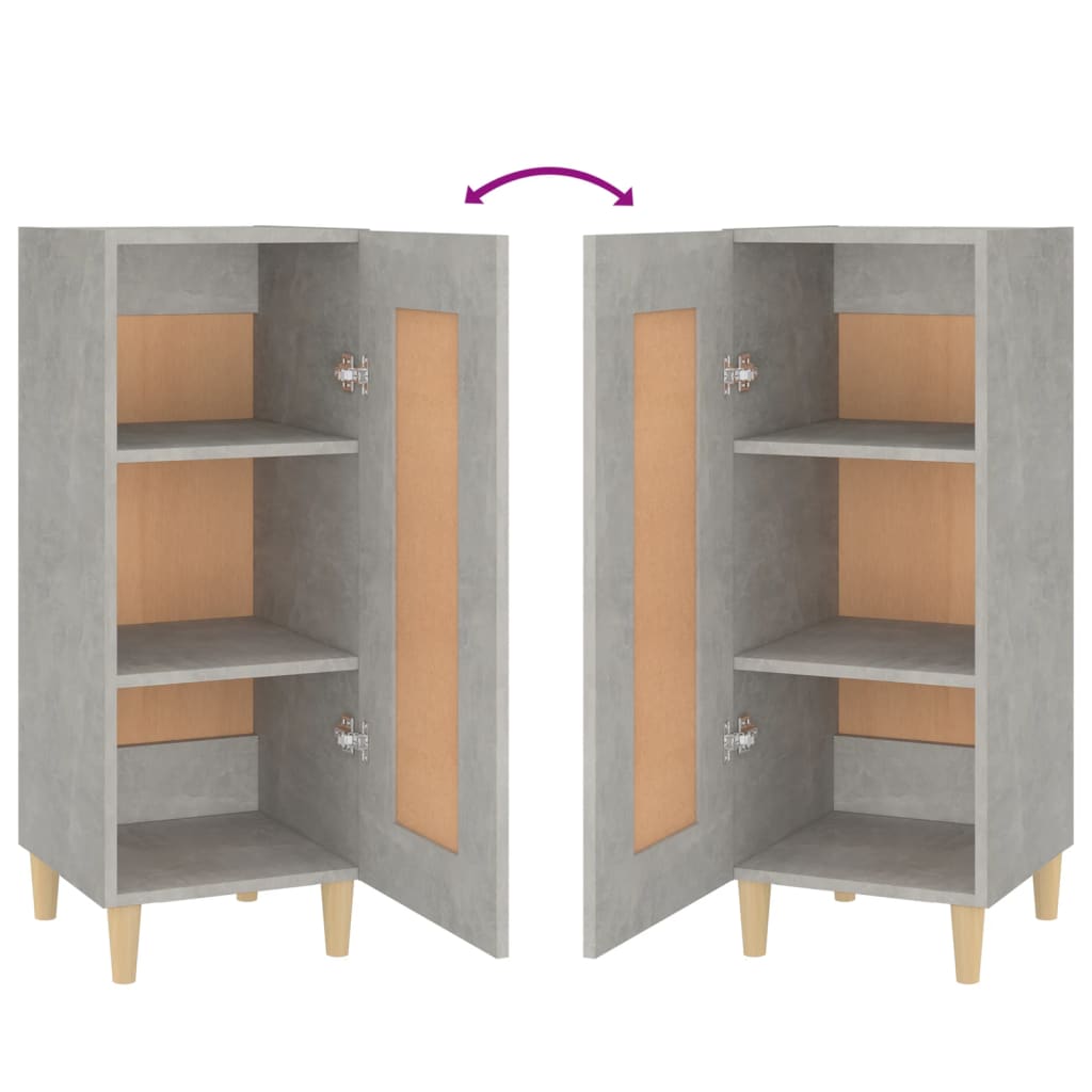 Sideboard Concrete Grey 34.5x34x90 cm Engineered Wood