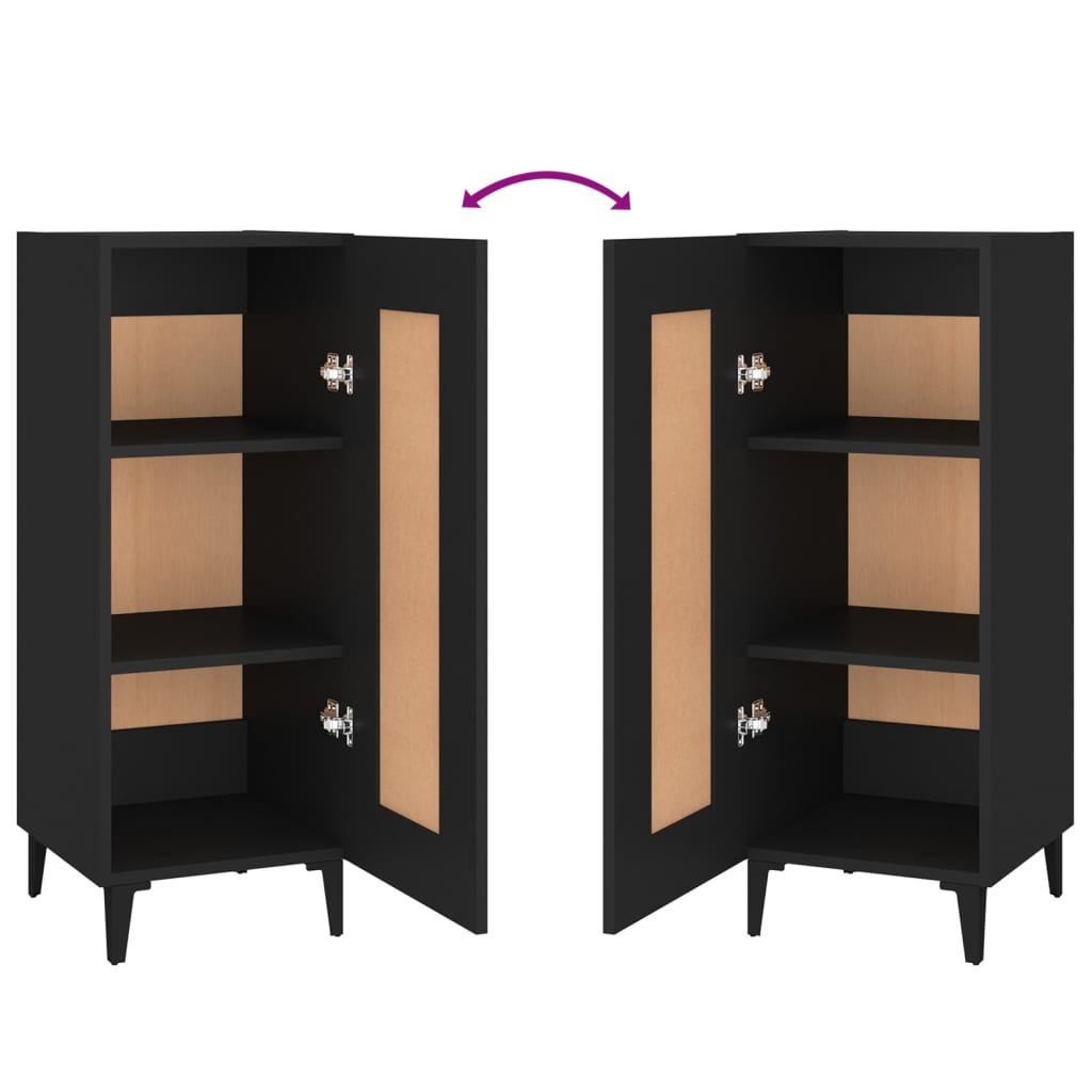 Sideboard Black 34.5x34x90 cm Engineered Wood