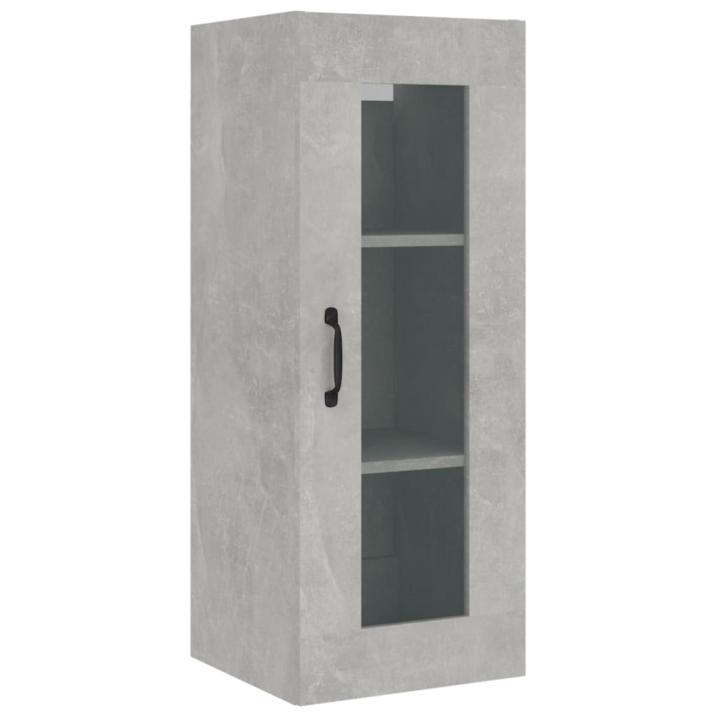 Hanging Wall Cabinet Concrete Grey 34.5x34x90cm
