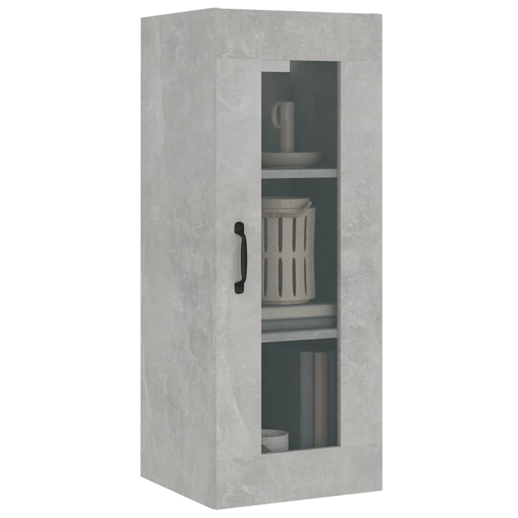 Hanging Wall Cabinet Concrete Grey 34.5x34x90cm