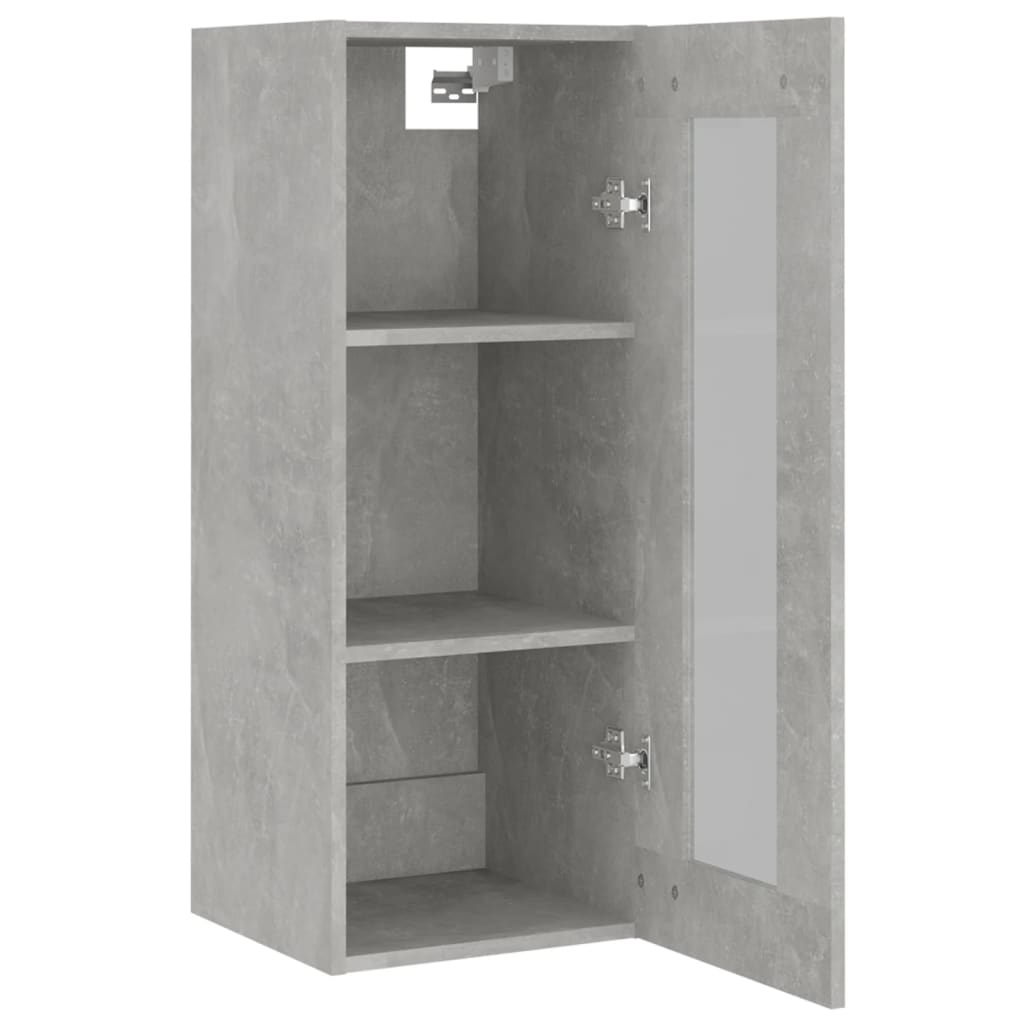 Hanging Wall Cabinet Concrete Grey 34.5x34x90cm