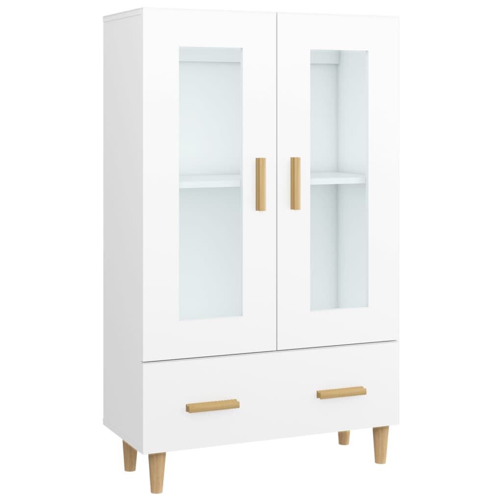 Highboard White 70x31x115 cm Engineered Wood