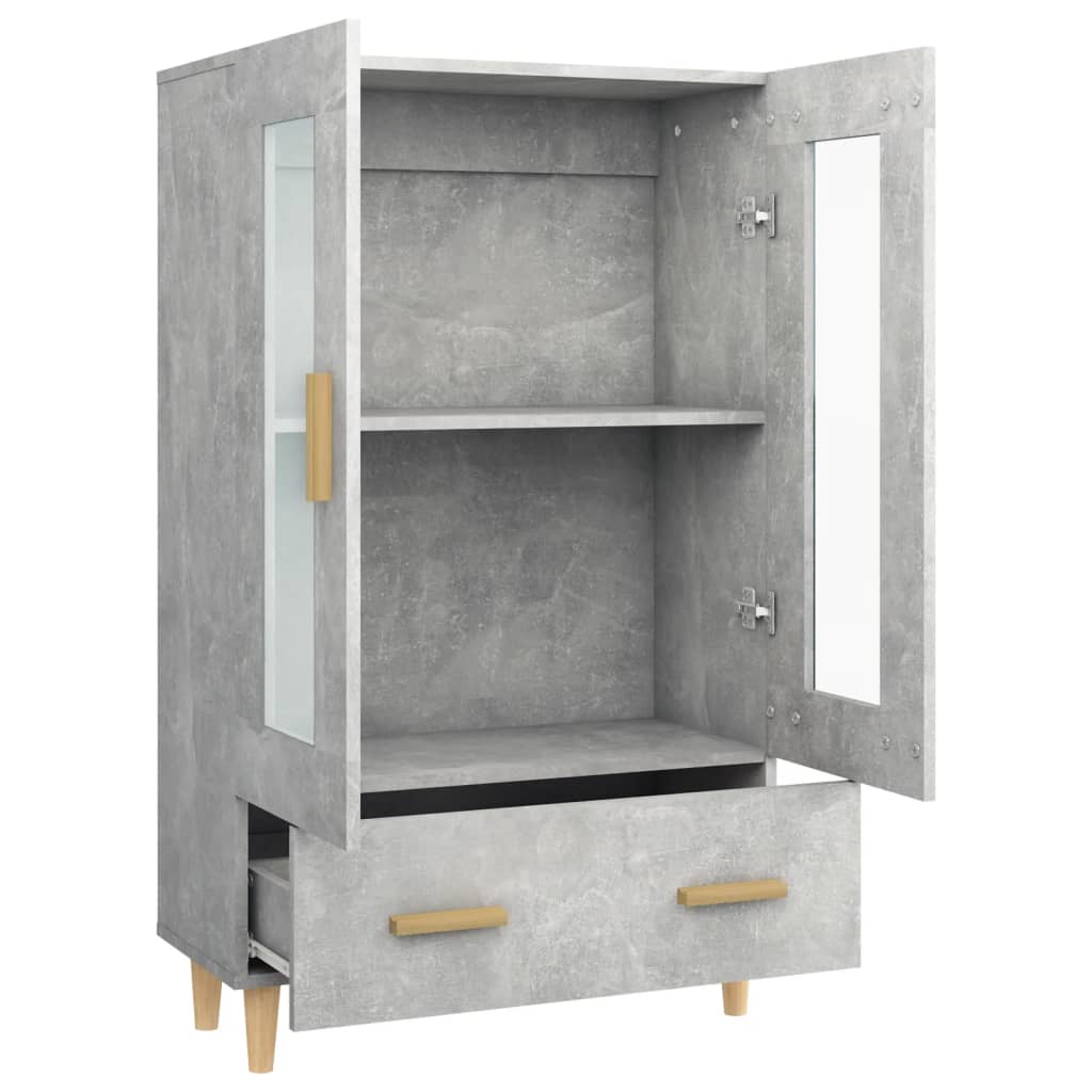 Highboard Concrete Grey 70x31x115 cm Engineered Wood