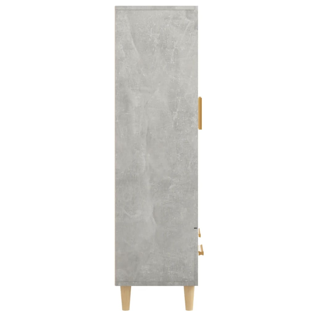Highboard Concrete Grey 70x31x115 cm Engineered Wood