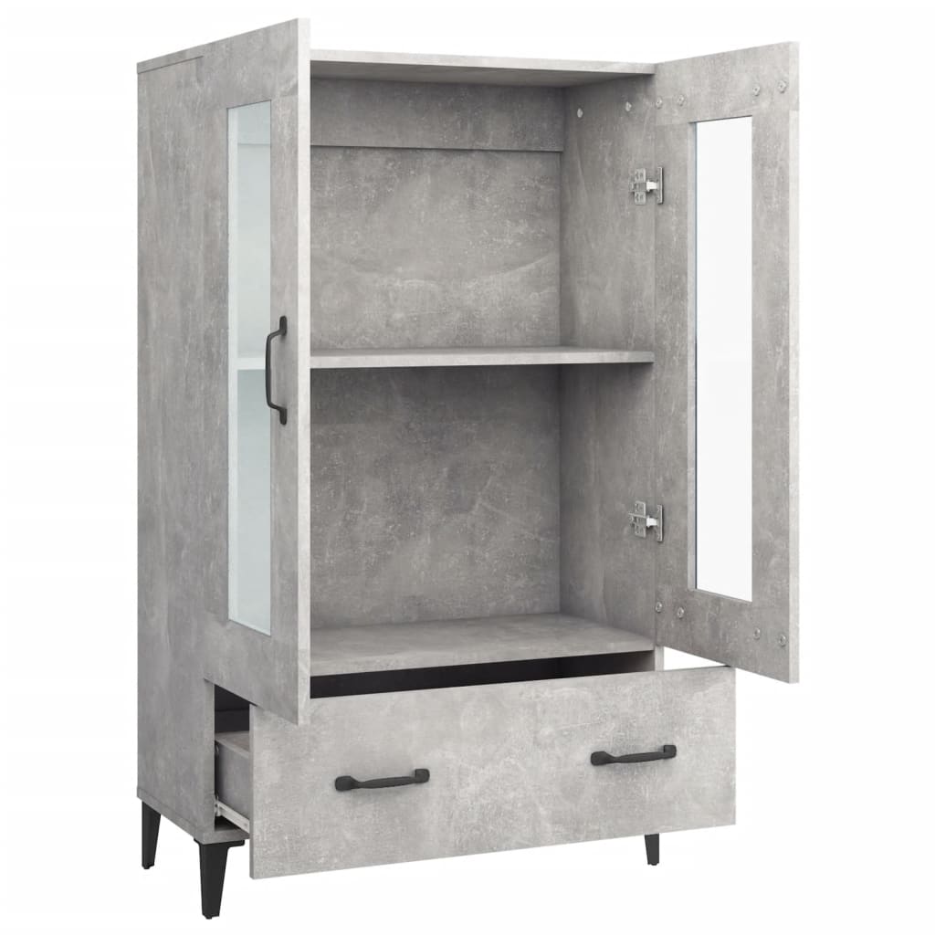 Highboard Concrete Grey 70x31x115 cm Engineered Wood