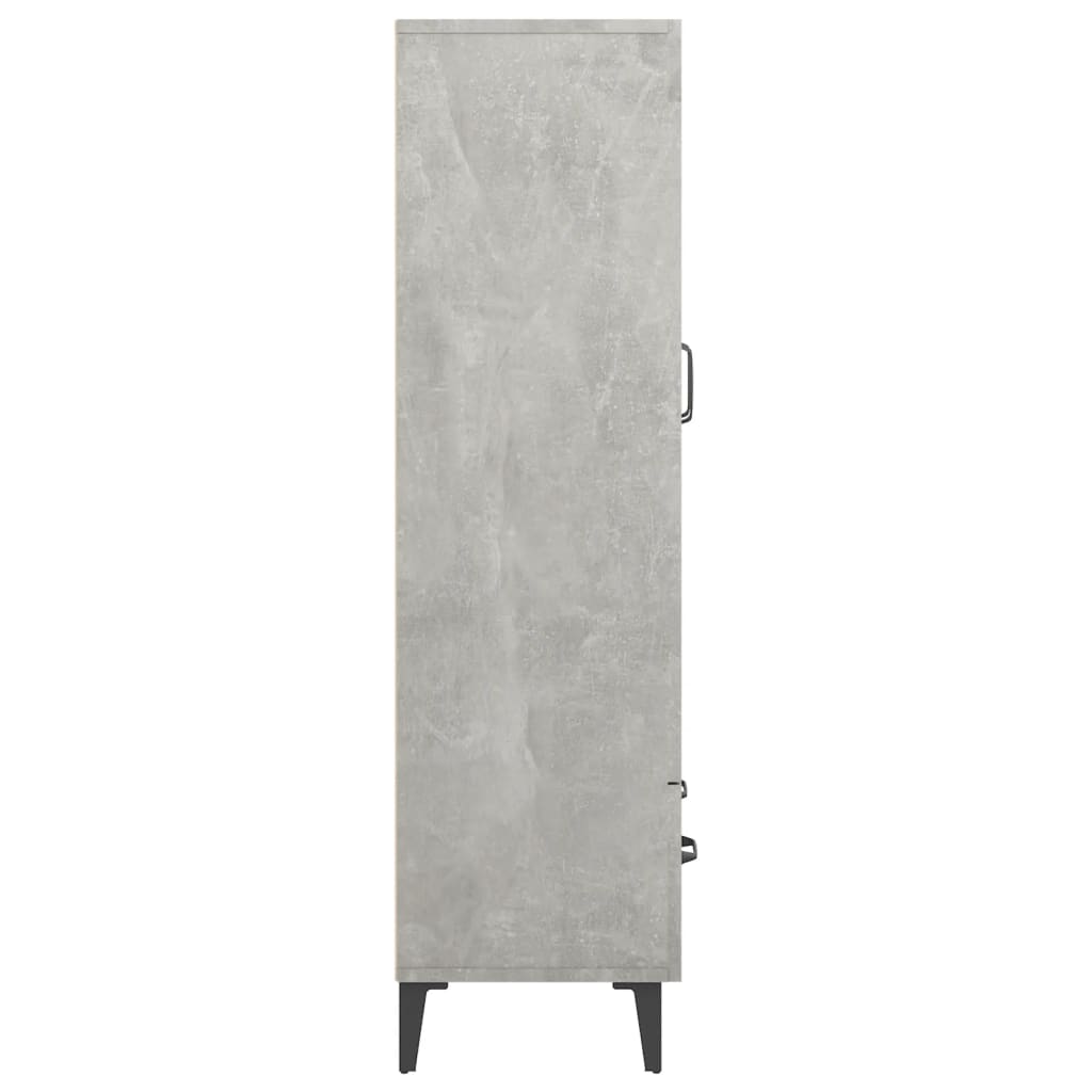 Highboard Concrete Grey 70x31x115 cm Engineered Wood