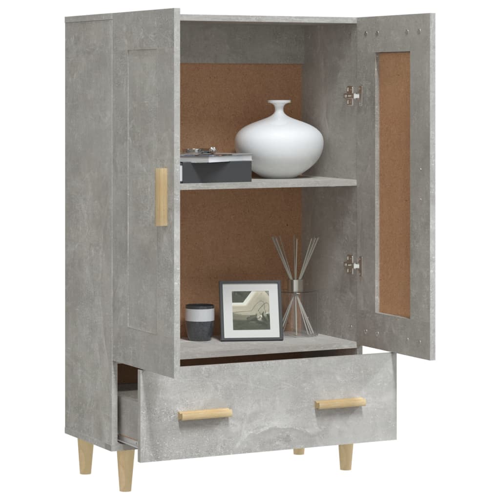 Highboard Concrete Grey 70x31x115 cm Engineered Wood