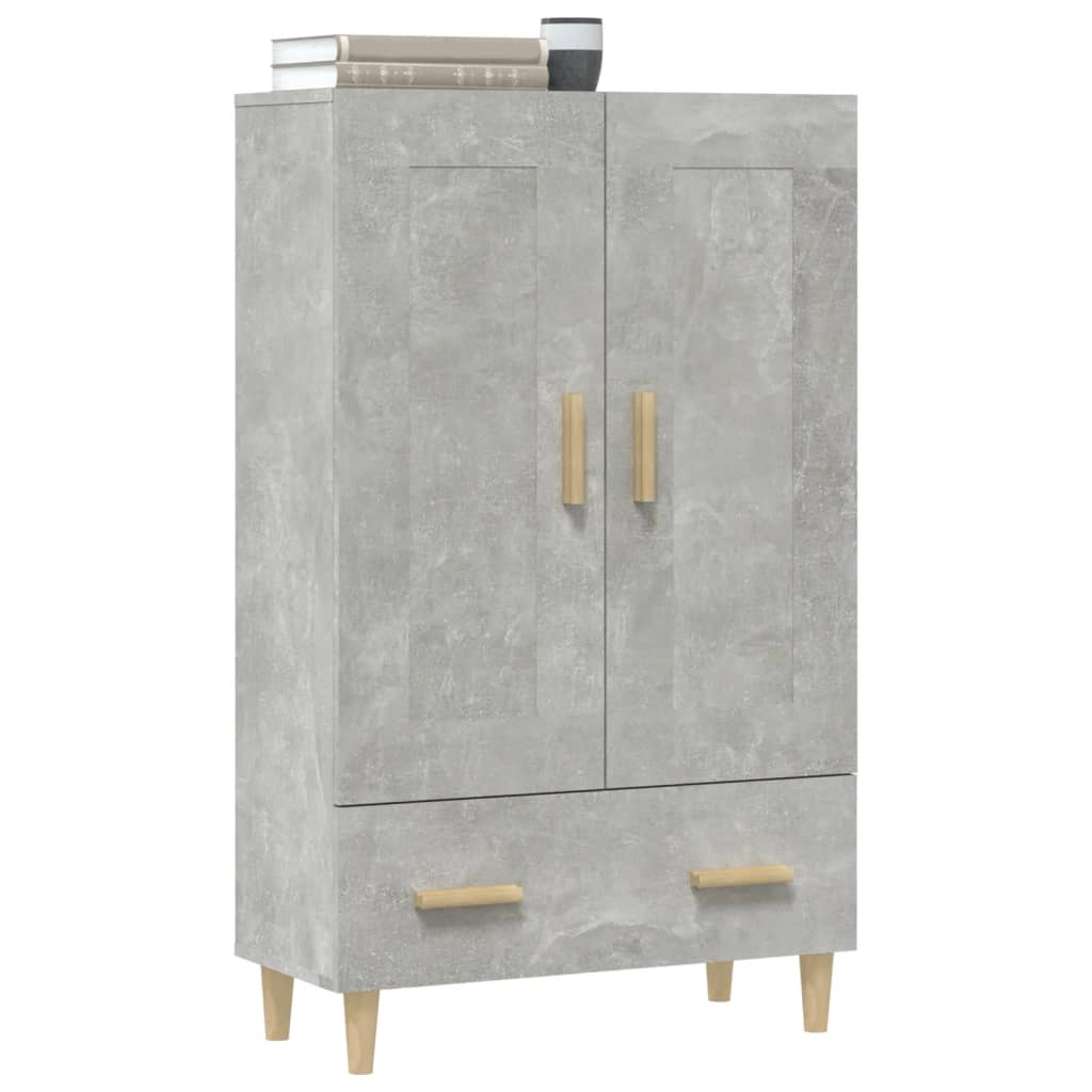 Highboard Concrete Grey 70x31x115 cm Engineered Wood