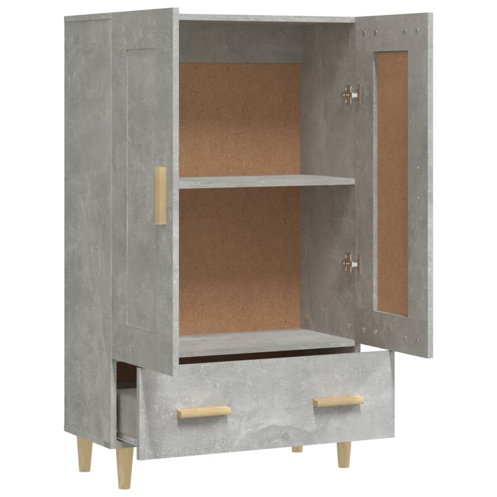 Highboard Concrete Grey 70x31x115 cm Engineered Wood