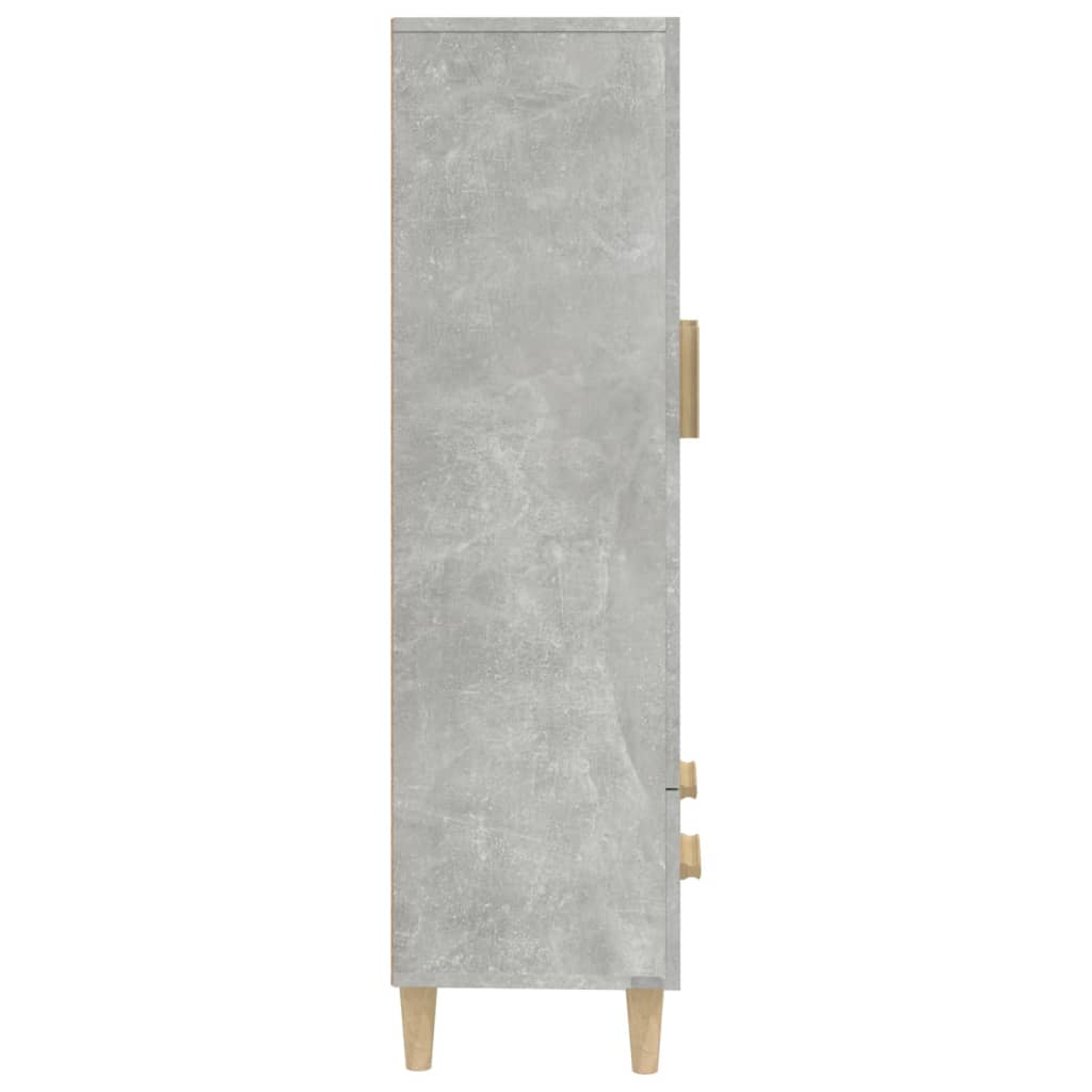 Highboard Concrete Grey 70x31x115 cm Engineered Wood