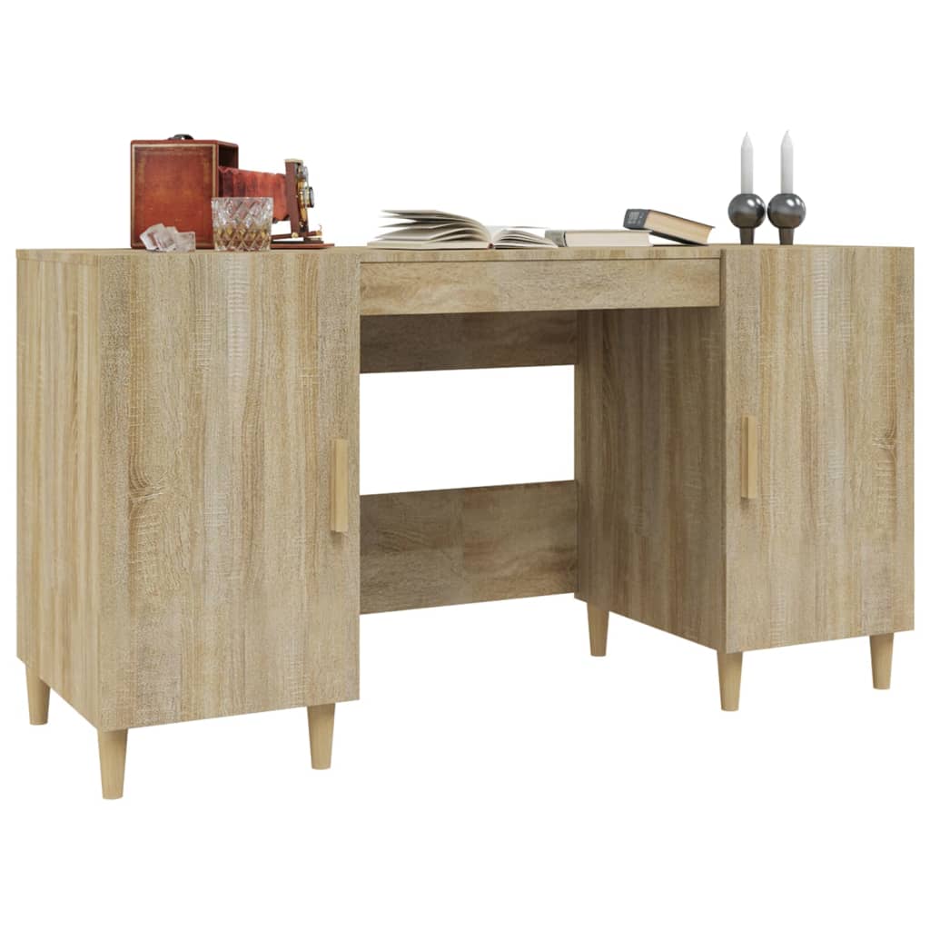 Desk Sonoma Oak 140x50x75 cm Engineered Wood
