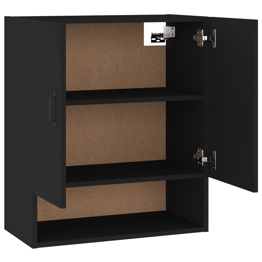 Wall Cabinet Black 60x31x70 cm Engineered Wood