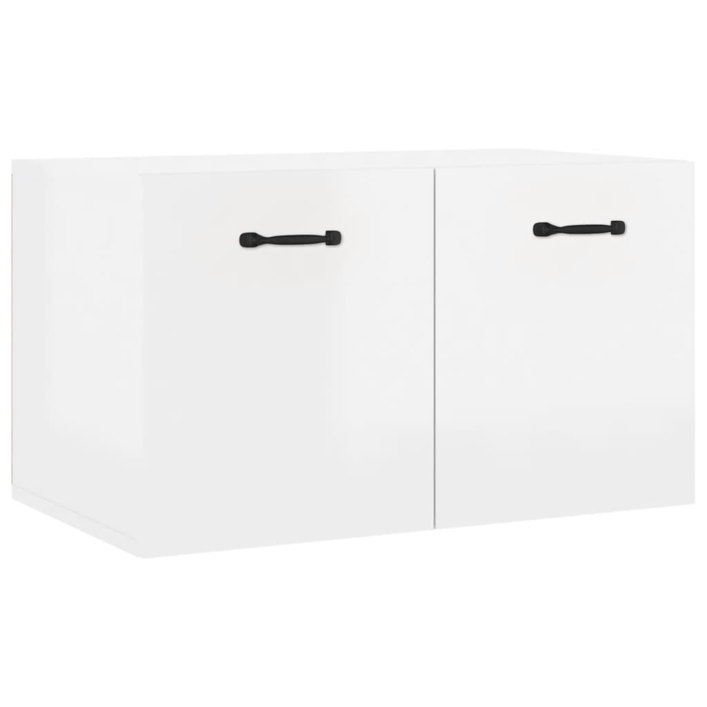 Wall Cabinet High Gloss White 60x 36.5x35 cm Engineered Wood
