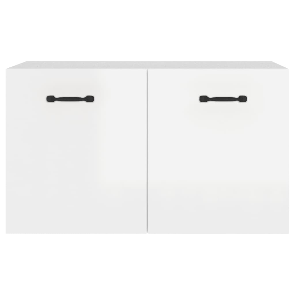 Wall Cabinet High Gloss White 60x 36.5x35 cm Engineered Wood