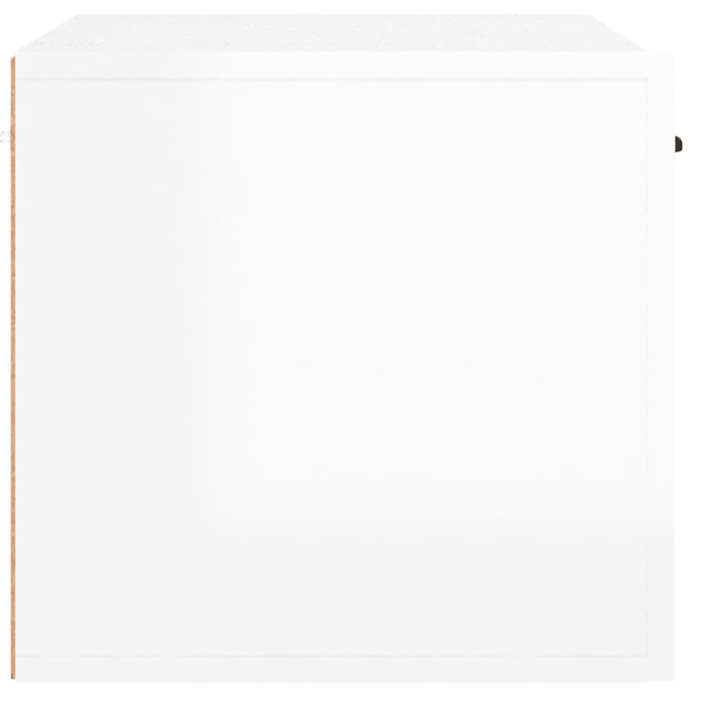 Wall Cabinet High Gloss White 60x 36.5x35 cm Engineered Wood