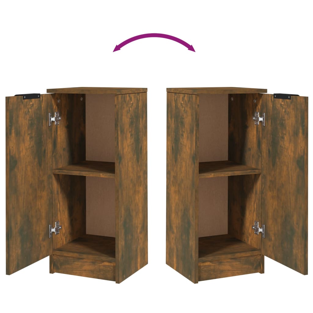 Sideboard Smoked Oak 30x30x70 cm Engineered Wood