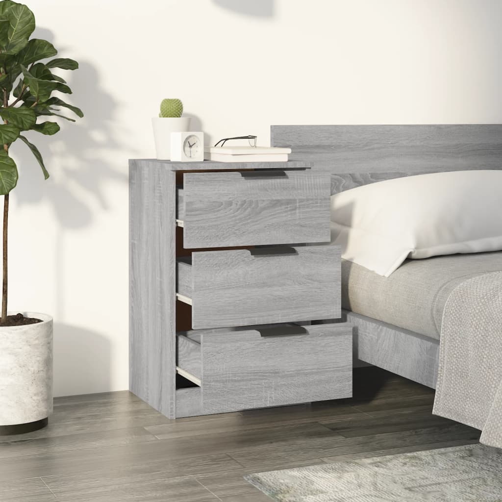 Bedside Cabinets 2 pcs Grey Sonoma 40x36x65 cm