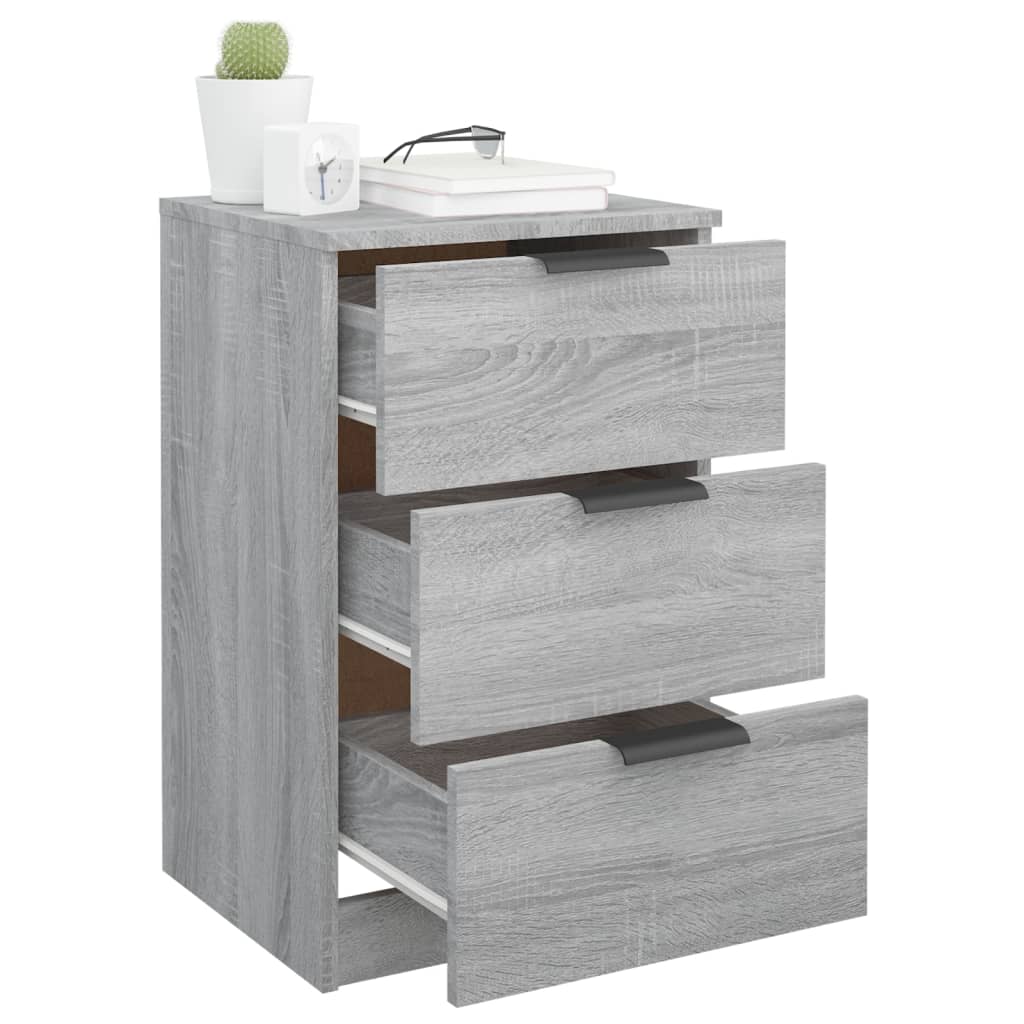 Bedside Cabinets 2 pcs Grey Sonoma 40x36x65 cm