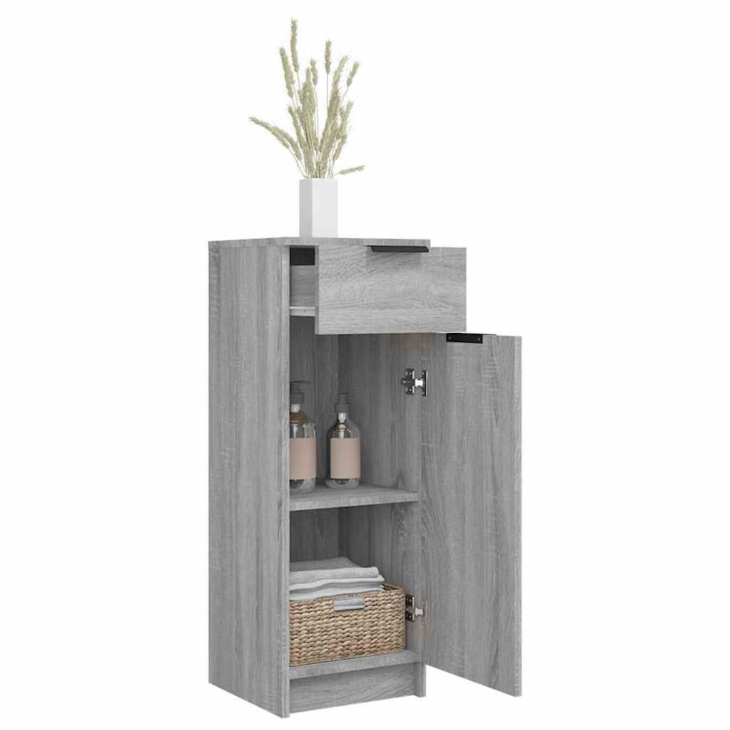 Bathroom Cabinet Grey Sonoma 32x34x90 cm Engineered Wood