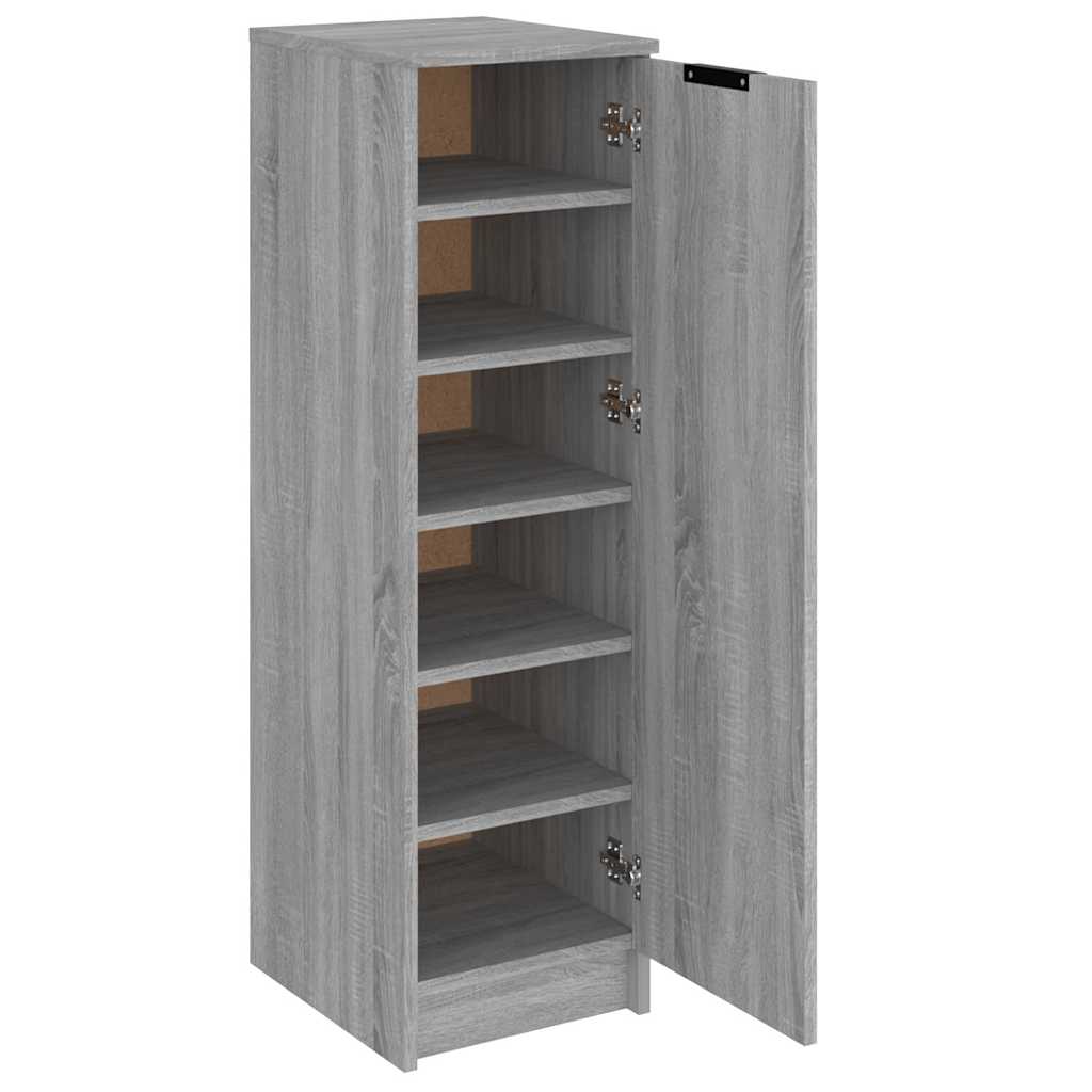 Shoe Cabinet Grey Sonoma 30x35x100 cm Engineered Wood