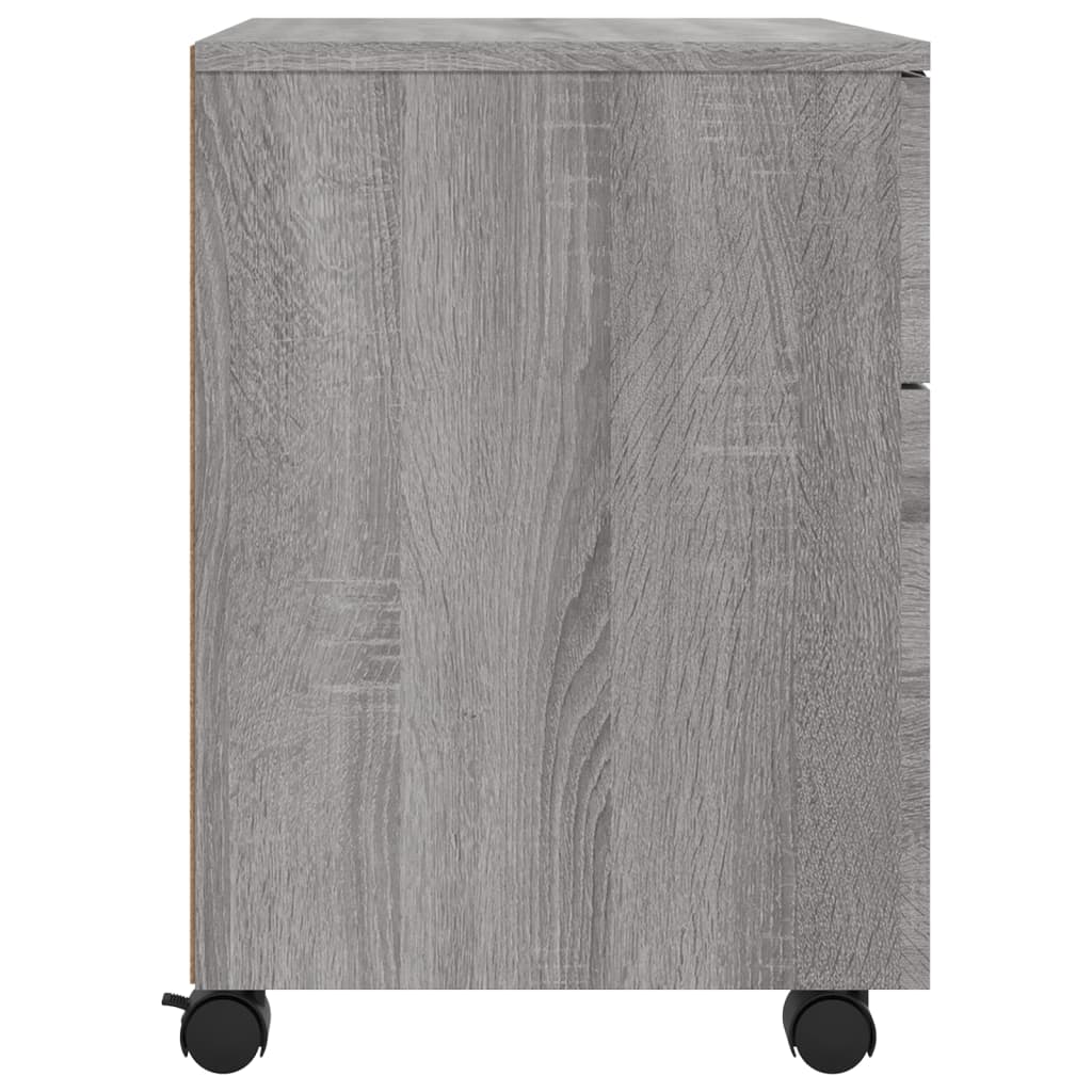 Mobile File Cabinet with Wheels Grey Sonoma 45x38x54 cm Engineered Wood