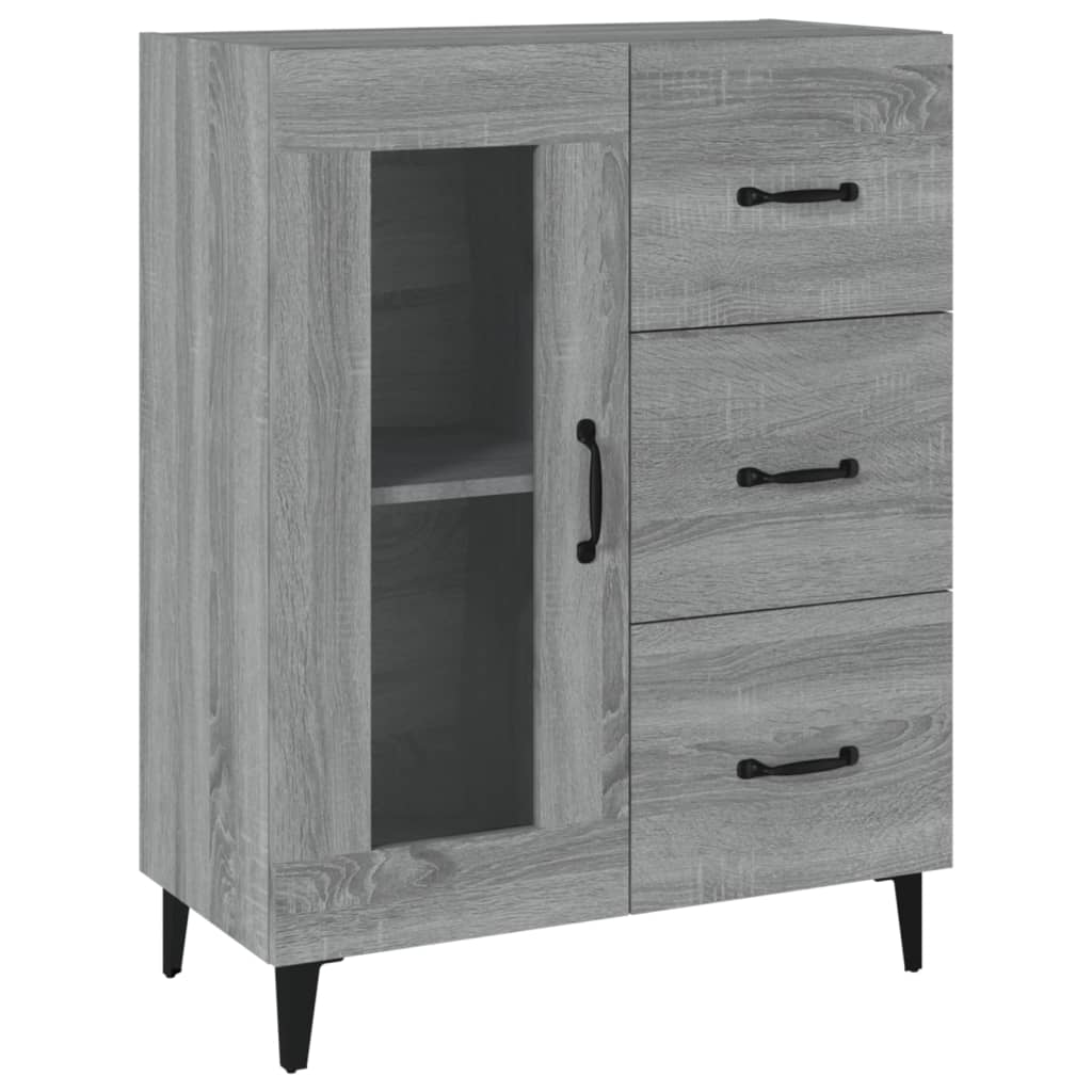 Sideboard Grey Sonoma 69.5x34x90 cm Engineered Wood