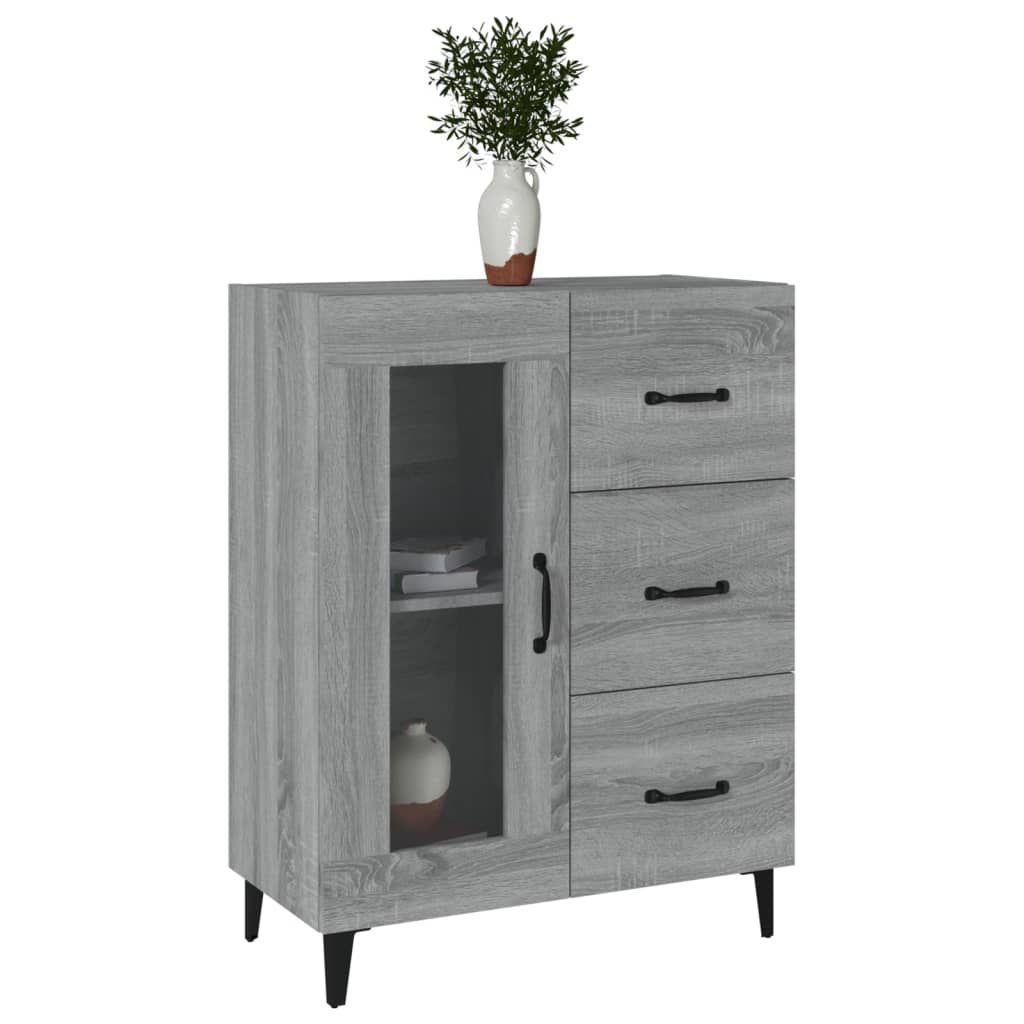 Sideboard Grey Sonoma 69.5x34x90 cm Engineered Wood