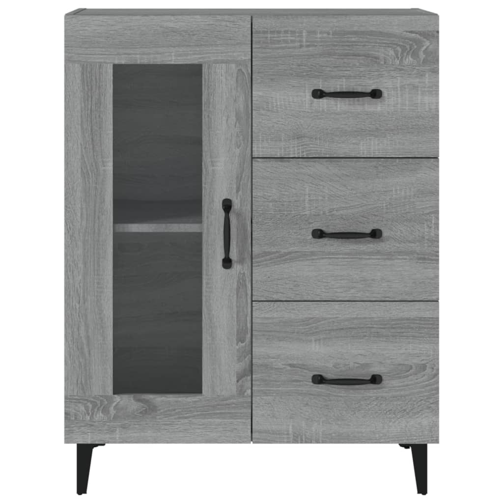 Sideboard Grey Sonoma 69.5x34x90 cm Engineered Wood