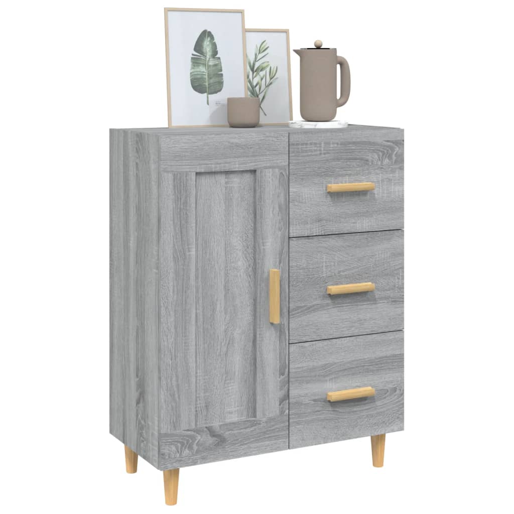 Sideboard Grey Sonoma 69.5x34x90 cm Engineered Wood