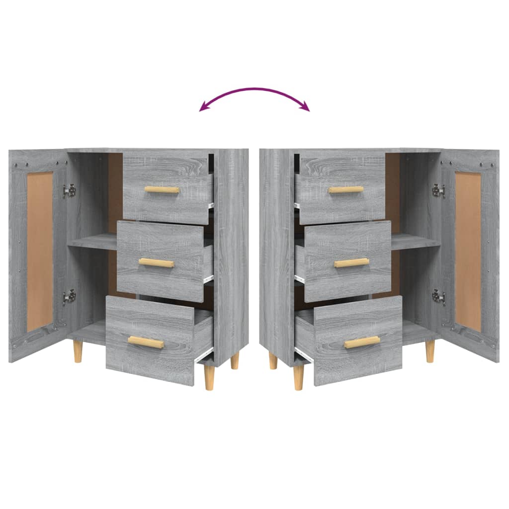 Sideboard Grey Sonoma 69.5x34x90 cm Engineered Wood