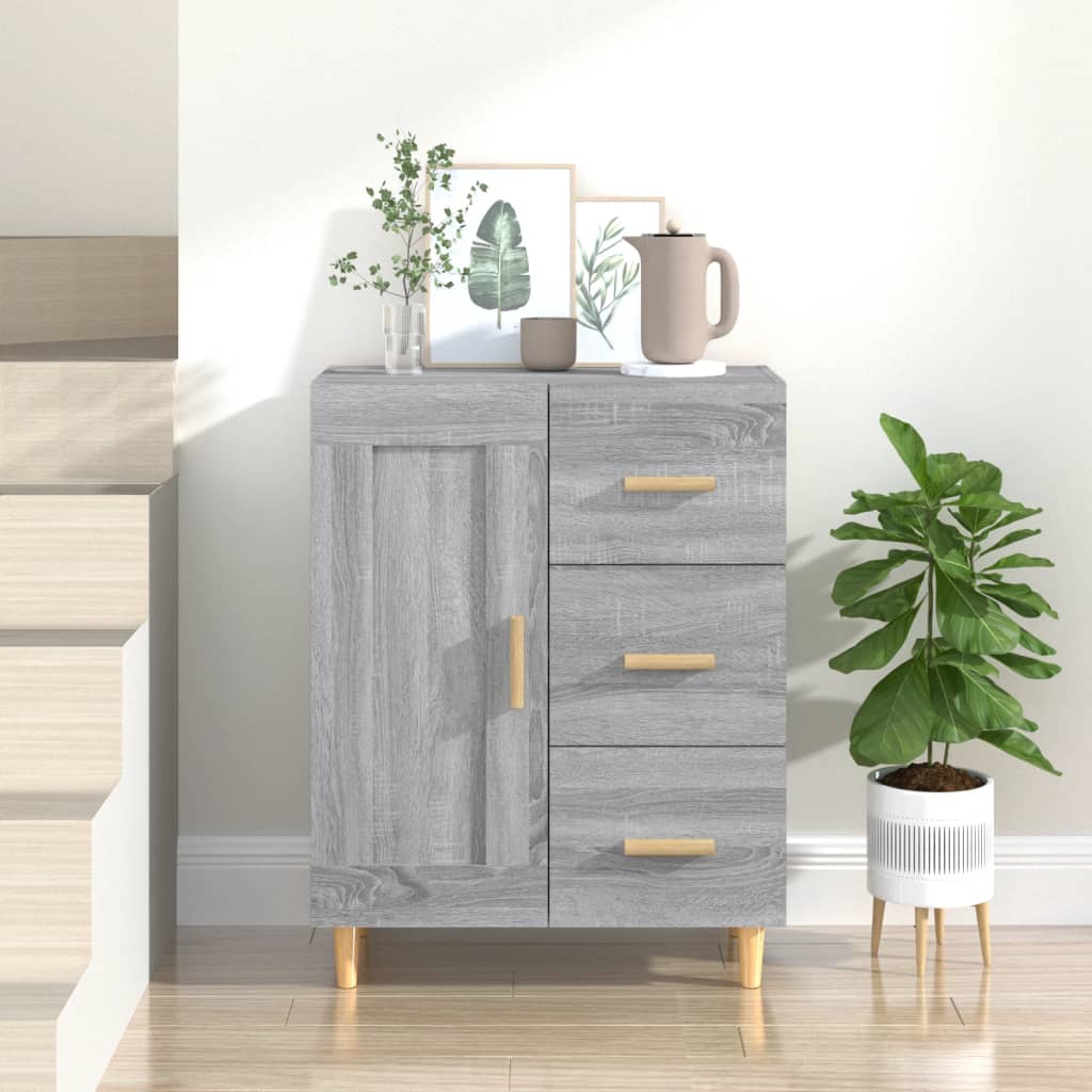 Sideboard Grey Sonoma 69.5x34x90 cm Engineered Wood