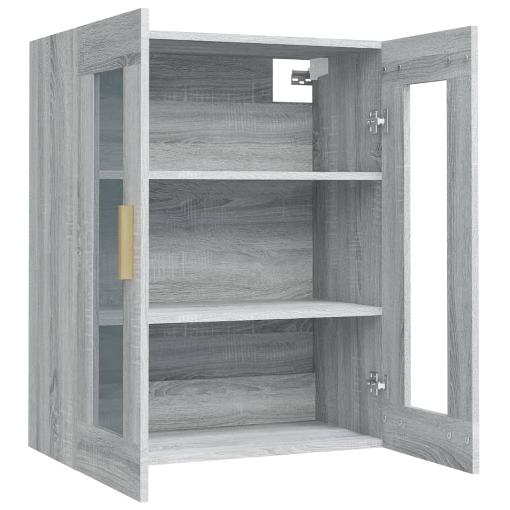 Hanging Wall Cabinet Grey Sonoma 69.5x34x90 cm