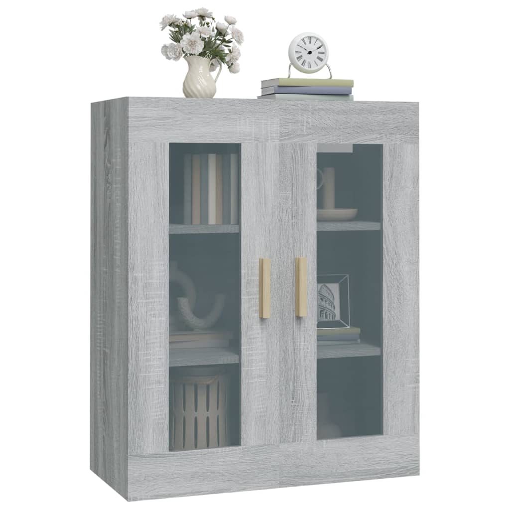 Hanging Wall Cabinet Grey Sonoma 69.5x34x90 cm