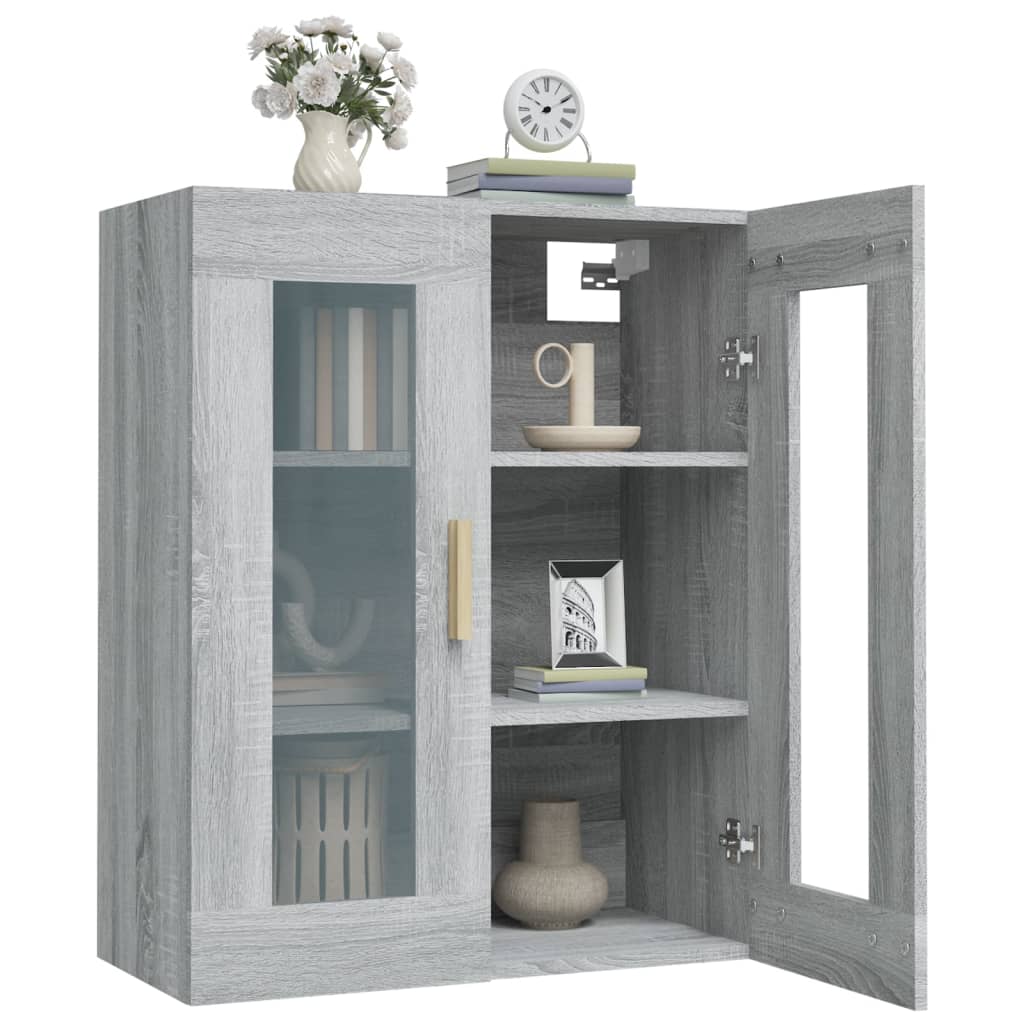 Hanging Wall Cabinet Grey Sonoma 69.5x34x90 cm